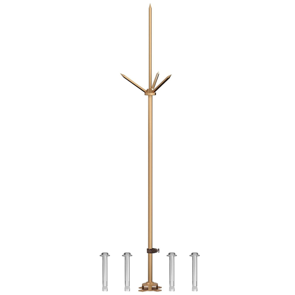 Copper Lightning Rod Air Terminal – ½″ × 1 m (Pointed Tip)