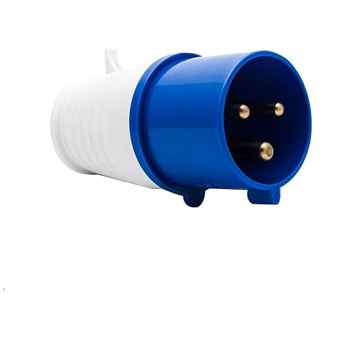 3-Pin 32A Industrial Plug – IP44 Rated | Heavy-Duty Splash-Proof Power Connector