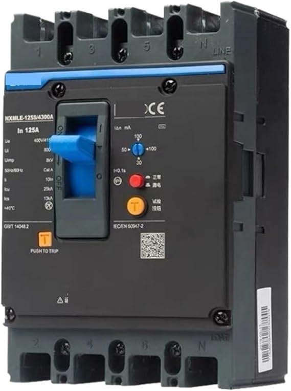 CHINT NXMLE-160S/3300 ELCB – 125A, 3P, Earth Leakage MCCB (100/200/300mA)