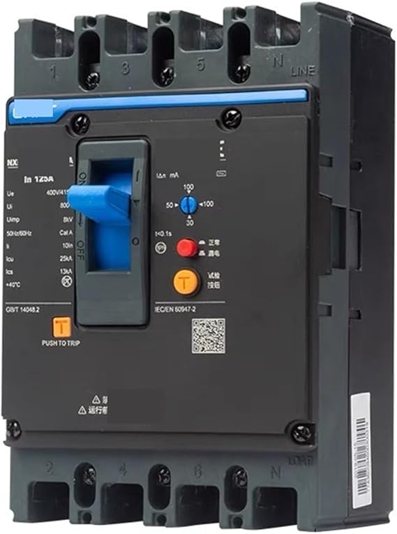 CHINT NXMLE-160S/3300 ELCB – 125A, 3P, Earth Leakage MCCB (100/200/300mA)