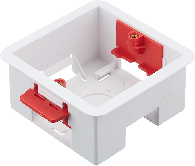 Plastic Recessed Electrical Conduit Box 3″×6″×38 mm – Ideal for Plasterboard / Drywall Mounting