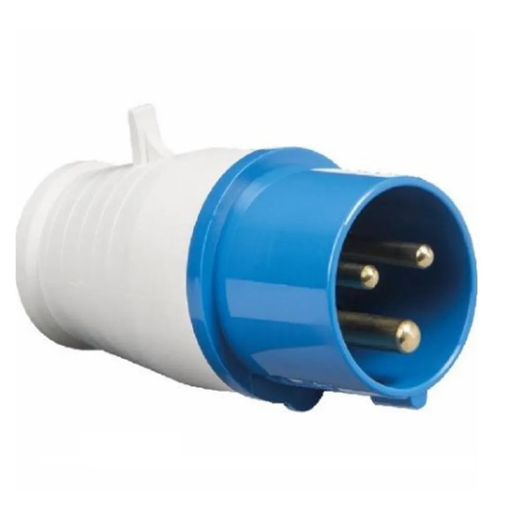 3-Pin 32A Industrial Plug – IP44 Rated | Heavy-Duty Splash-Proof Power Connector