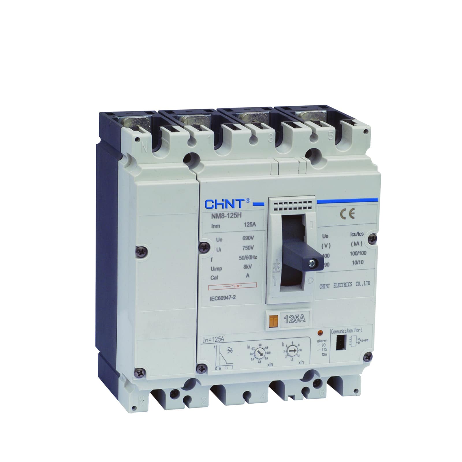 CHINT NM8N-1600S TM1250 4P MCCB – 1250A, 4-Pole, Thermal Magnetic, Fixed Type