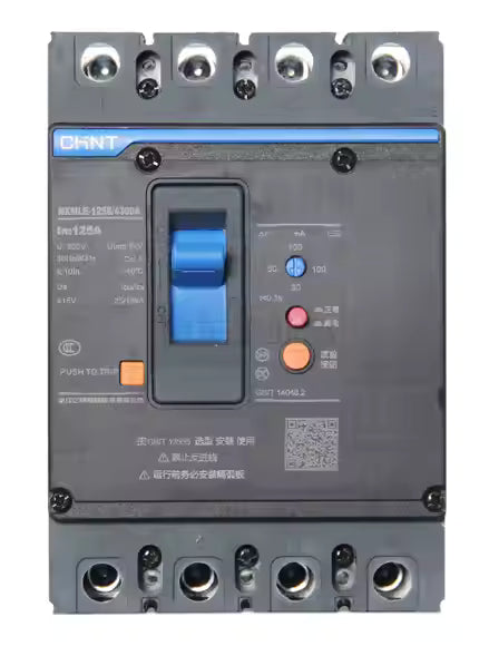 CHINT NXMLE-160S/3300 ELCB – 125A, 3P, Earth Leakage MCCB (100/200/300mA)