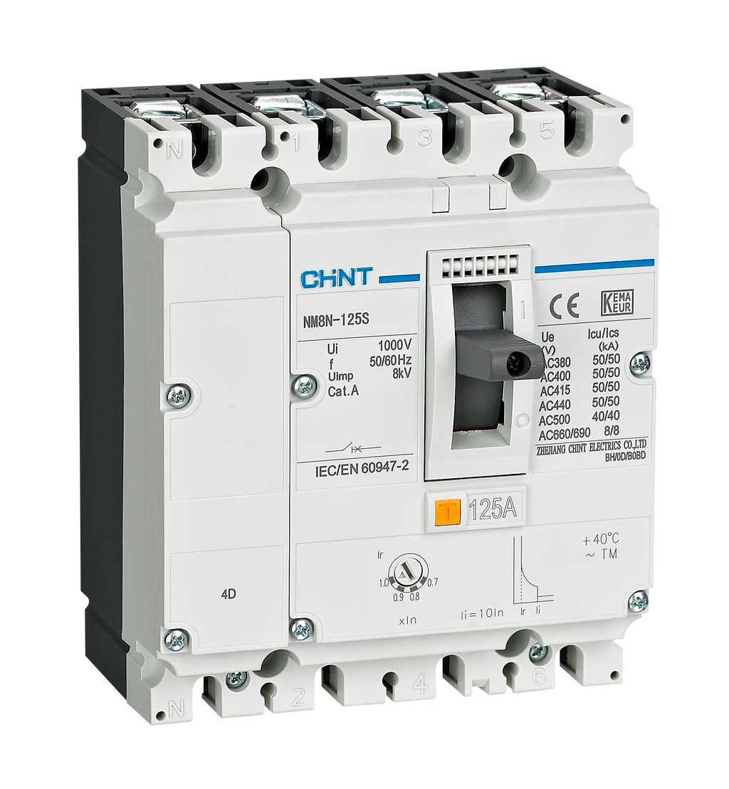 CHINT NM8N-1600S TM1250 4P MCCB – 1250A, 4-Pole, Thermal Magnetic, Fixed Type