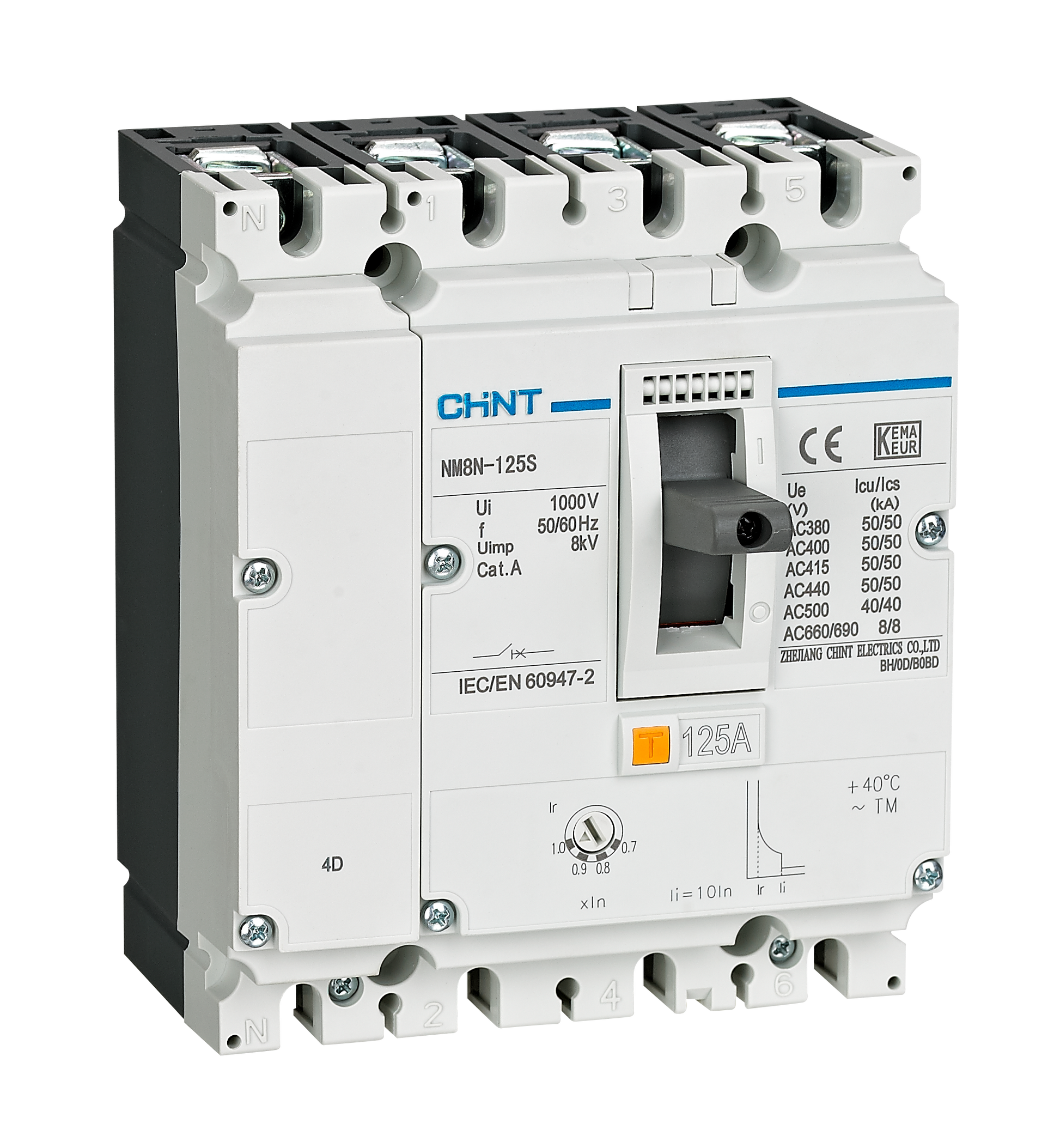 CHINT NM8N-1600S TM1250 4P MCCB – 1250A, 4-Pole, Thermal Magnetic, Fixed Type
