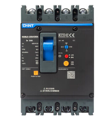CHINT NXMLE-160S/3300 ELCB – 125A, 3P, Earth Leakage MCCB (100/200/300mA)
