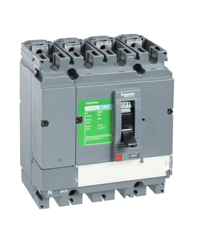 100A 4-Pole MCCB – Schneider Electric EasyPact CVS100B LV510317, TM-D Trip Unit, 25kA Breaking Capacity @ 415V AC