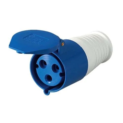 3-Pin 32A Female Industrial Socket – IP44 Rated | Splash-Proof Electrical Outlet