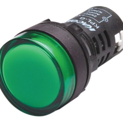 Pilot LED Lamp Round 220VAC 22mm – GREEN