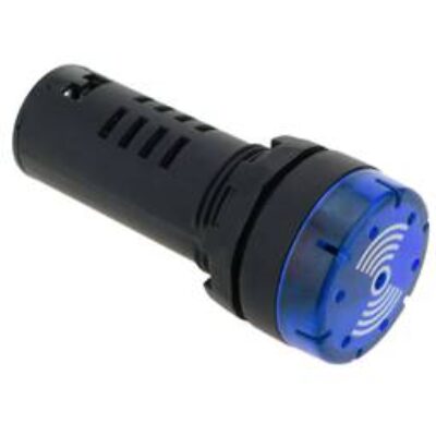 BLUE 22mm Pilot Lamp with LED Flashing Buzzer 24VDC