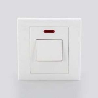 Midea 45A AC Heater Switch with Neon, white, 250V