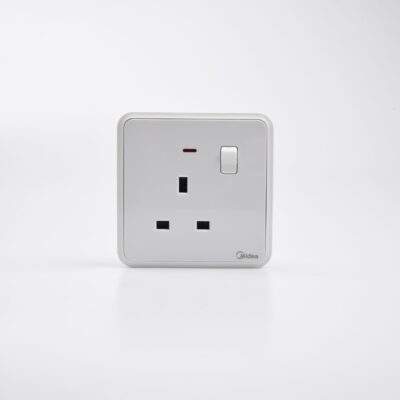 Midea 1 Gang 13A (BS) Single Socket with Switch & Neon 250V