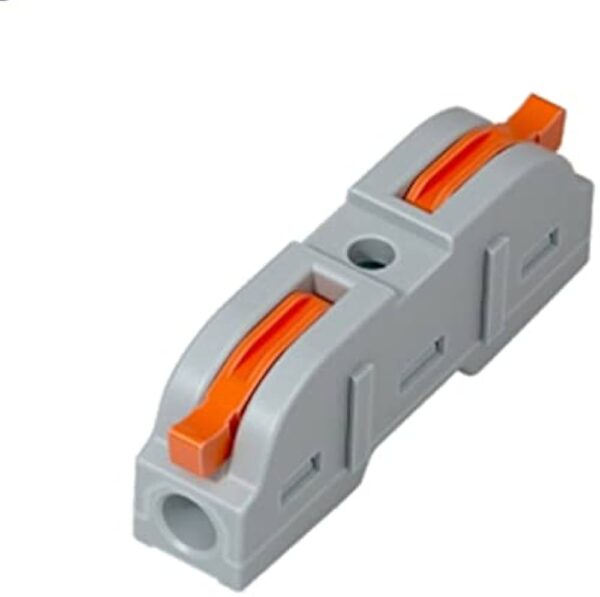 SPL1-215 0.08-2.5mm² 2 Pole (1-in 1-out) Wire Connector Terminal Block with Spring Lock Lever for Cable Connection - Image 7