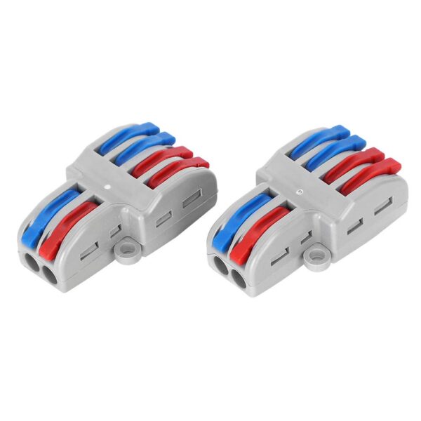 SPL422- 0.08-2.5mm² 6 Pole (2-in 4-out) Wire Connector Terminal Block with Spring Lock Lever for Cable Connection - Image 3