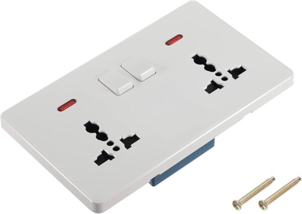 UNO 13A 250V Double Socket with Neon Indicator Lights