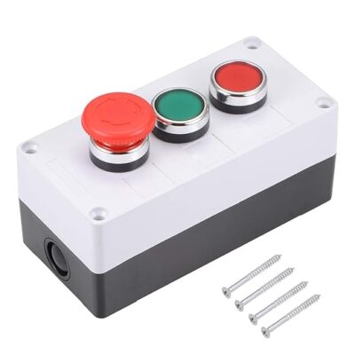 3 Position Push Button Station, Start Stop & Emergency Push Button