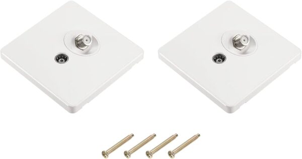 UNO 1-Gang Coaxial TV & Satellite Socket White