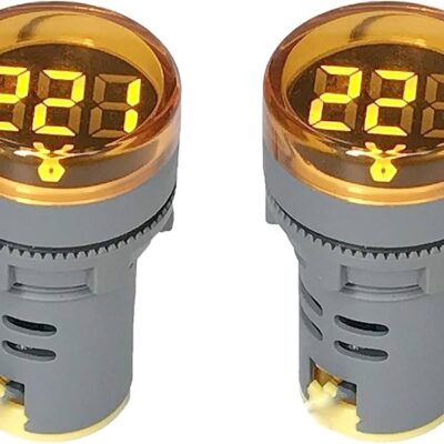 Pilot Lamp with Voltage Display Indicator Lamp YELLOW 220VAC