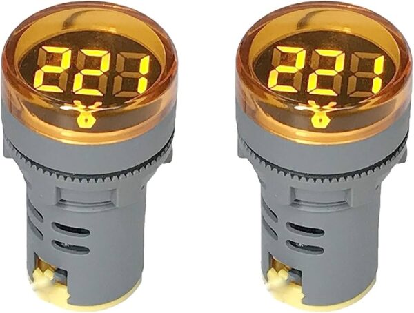 Pilot Lamp with Voltage Display Indicator Lamp YELLOW 220VAC