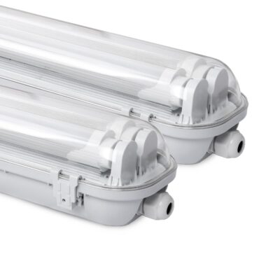 Midea Weatherproof T8 LED Double Cover Tube Fixtures Case 1.2m – Empty