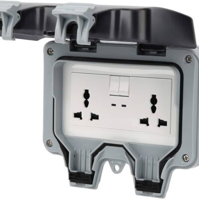 Double 13A 2 Gang Waterproof Socket