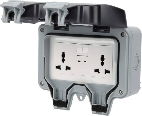 Double Waterproof Socket 13A 2 Gang