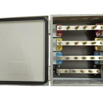 400A Three Phase 415V Busbar Chamber complete in Steel Enclosure and Pilot Indicator Lamps