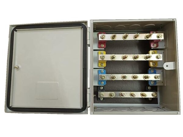 250A Three Phase 415V Busbar Chamber complete in Steel Enclosure and Pilot Indicator Lamps