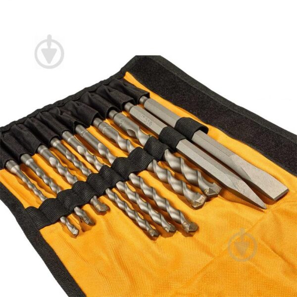 Ingco AKD210110 Pieces Hammer Drill Bits And Chisels Set