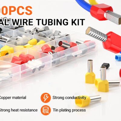 Insulated Bootlace Ferrules Kit Pack, 600pcs Crimp Connectors, Dual Terminals 0.5-10mm²