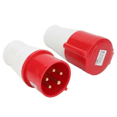 Industrial Plug & Sockets Three Phase 32A 5 Pins – 3P+N +E IP44, Voltage : 380V – 420V