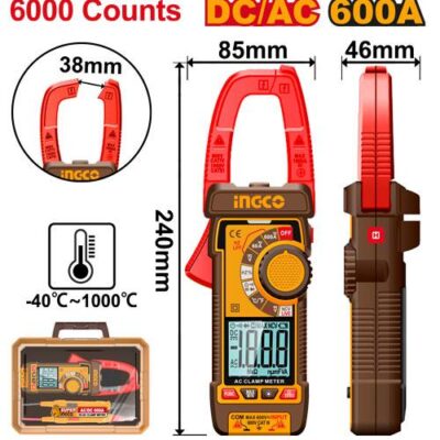 DC/AC Clamp Meter 600A 6000 Counts – DCM66002