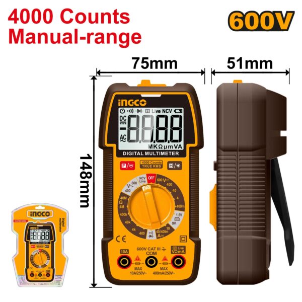 Digital multimeter 600V 4000 Counts - DM36002 - Image 2