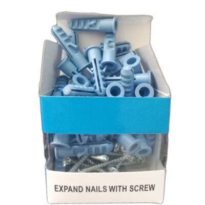 8mm Wall Plugs with Screw – 100pcs