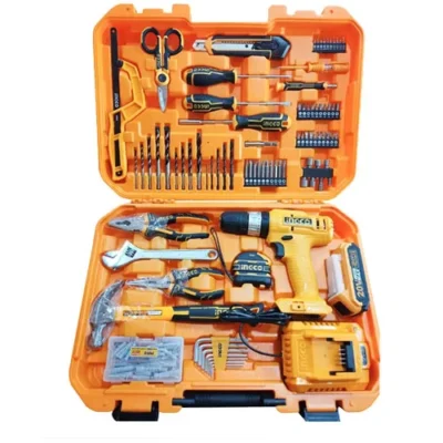 Ingco HKTHP11651 Lithium-Ion Impact Drill with 165 pcs Tools Set Accessories and Case