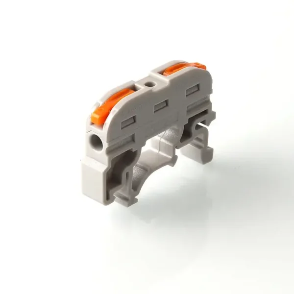 SPL1-215 0.08-2.5mm² 2 Pole (1-in 1-out) Wire Connector Terminal Block with Spring Lock Lever for Cable Connection - Image 4