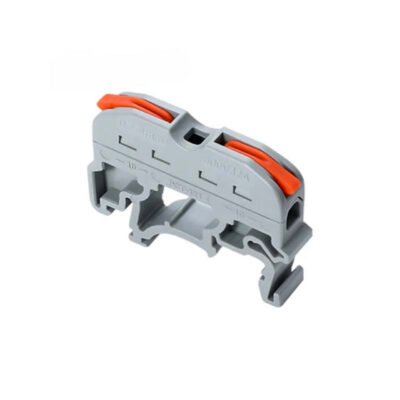 SPL1-215 0.08-2.5mm² 2 Pole (1-in 1-out) Wire Connector Terminal Block with Spring Lock Lever for Cable Connection