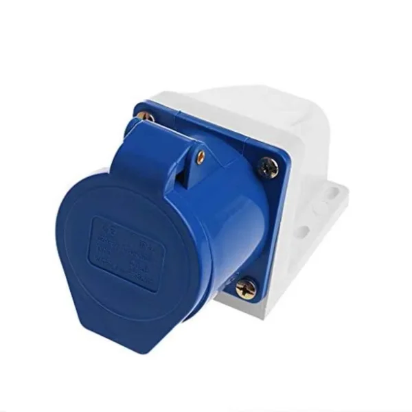 Wall Mount Industrial Socket Single Phase 32A 3 Pins – 1P+N + E IP44, Voltage : 220V – 250V - Image 2