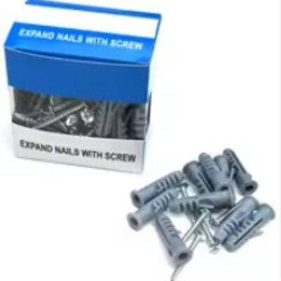 10mm Wall Plugs with Screw – 100pcs