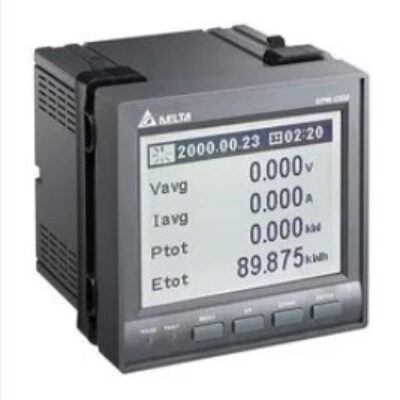 Delta Power Meter Compact design with 72 mm x 72 mm 3P4W C320 1 display, Measuring current via external CT (current transformer)  Supports RS-485 (Modbus RTU) communication – DPM – C320