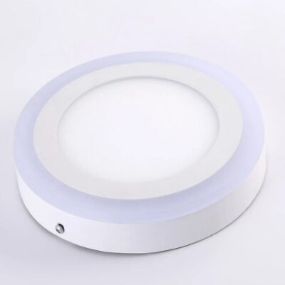 Round Surface Mount 18Watt (18+6) LED Light – Multicolored Ring 6W, Cool White Surface 6500k 18W 220V