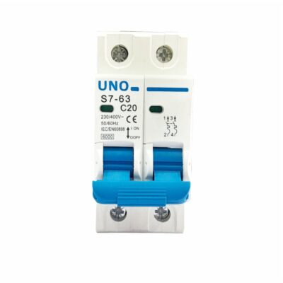 UNO 63A Miniature Circuit Breaker MCB 2 Pole 63A 2P