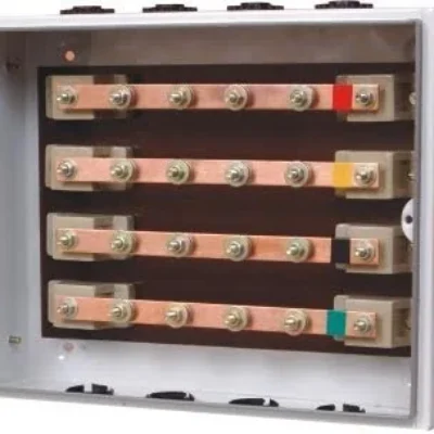 800A Three Phase 415V Busbar Chamber complete in Steel Enclosure and Pilot Indicator Lamps