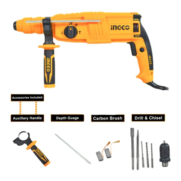 Ingco - RGH9028-2 Rotary Hammer 800W + Keyless Chuck - Image 7