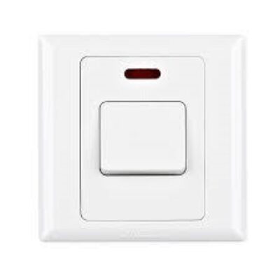 Midea 20A AC Heater Switch with Neon, white, 250V