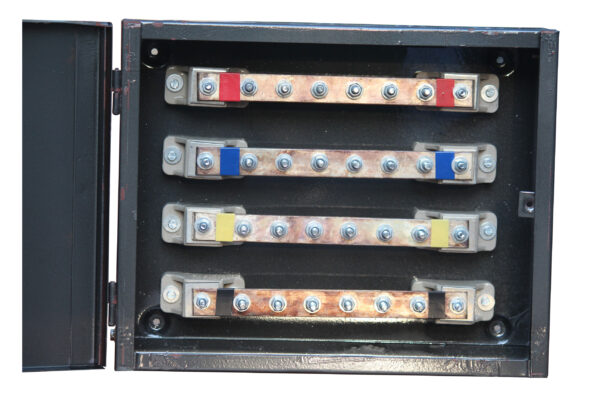 400A Three Phase 415V Busbar Chamber complete in Steel Enclosure and Pilot Indicator Lamps