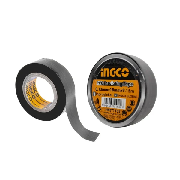 Ingco HPET1103 Heavy Duty PVC Insulating Tape, 9.15m - 10 Yards - Black - Image 3