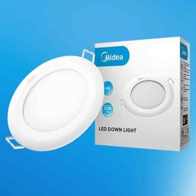 Midea 16W LED Round Downlight Input Voltage – 220-240VAC ~50/60hz 6000K – Recess Flush Mount