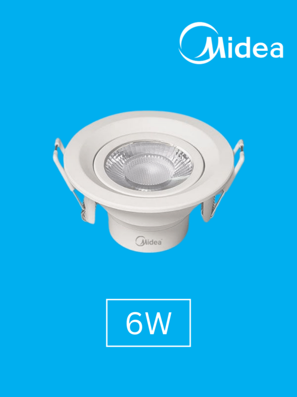 Midea 4W LED Round Downlight Input Voltage - 220-240VAC ~50/60hz 6500K - Recess Flush Mount